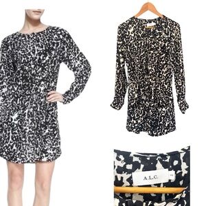 A.L.C. Simona Silk Leopard Dress